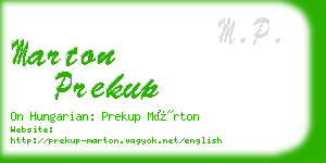 marton prekup business card
